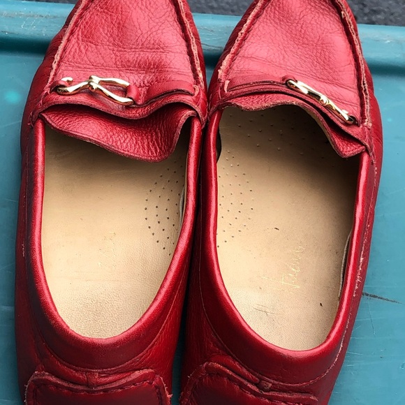 Cole Haan Nik. Air System Women's Red Leather Slip On Shoes Size 7B - Picture 9 of 13